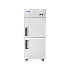 image of Atosa USA MBF8010GR 28" 1-Section Reach-In Refrigerator w/ Right Hinged 2 Half Solid Door, Top Mounted, 21 cu. ft.