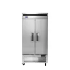 image of Atosa USA MBF8506GR Two Section Reach-In Refrigerator w/ 2 Solid Door, Bottom Mounted, Stainless Steel 28.5 cu. ft.