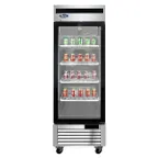 image of Atosa USA MCF8701GR 27" 1 Section Glass Door Freezer Merchandiser, Stainless Steel, 19.1 cu. ft.