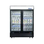 image of Atosa USA MCF8723GR 54" 2-Section Merchandiser Refrigerator w/ 2 Swing Glass Door, 43.8 cu. ft.