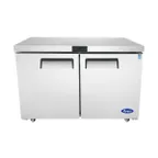 image of Atosa USA MGF8402GR 48" Two Section Undercounter Refrigerator w/ 2 Doors, 13.38 cu. ft.