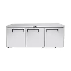 image of Atosa USA MGF8404GR 72" Three Section Undercounter Refrigerator w/ 3 Doors, 21 cu. ft.