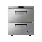 image of Atosa USA MGF8415GR 27" One Section Undercounter Refrigerator w/ 2 Drawers, 7.15 cu. ft.