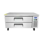 image of Atosa USA MGF8450GR 48" 2 Drawers Refrigerated Chef Base, Stainless Steel, 7.7 cu. ft.