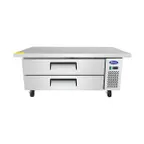 image of Atosa USA MGF8452GR 60" 2 Drawers Refrigerated Chef Base w/ (6) 12 x 20 pans, 8.4 cu. ft.