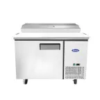 image of Atosa USA MPF8201GR 44" 1-Section Refrigerated Pizza Prep Table w/ 1 Door, 9 (1/3 size) Pan, 9.7 cu. ft.