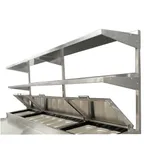 image of Atosa USA MROS-93P Overshelf, double, for pizza prep table, 93"W x 14"D x 47"H, sound deadened