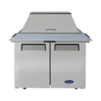 image of Atosa USA MSF3615GR 36" Two Section Mega Top Sandwich/Salad Prep Table w/ 2 Doors, 15 Pans