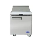image of Atosa USA MSF8301GR 27" One Section Sandwich/Salad Prep Table w/ 1 Door, 8 Pans, 7.2 cu. ft.