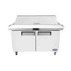 image of Atosa USA MSF8303GR 60" Two Section Sandwich / Salad Prep Table, 17.2 cu. ft.