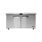 image of Atosa USA MSF8307GR-NTCV 60" 2-Section Sandwich/Salad Mega Top Prep Table, 17.2 cu. ft.