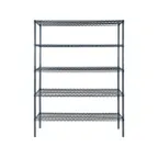 image of Atosa USA MWSSE184886 5-Shelf Slate Gray Epoxy Coated Shelving Kit w/ 86" Posts - 18" x 48"