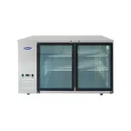 image of Atosa USA SBB59GGRAUS1 57" Two Section Back Bar Cooler with Glass Door, 15.0 cu. ft.