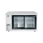 image of Atosa USA SBB69SGGRAUS1 68" Two Section Back Bar Cooler with Glass Door, 18.6 cu. ft.