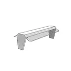 image of Atlas Metal BCDFT-3 Canopy with Flip-Top Sneeze Guards, Dual Service