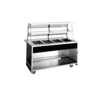 image of Atlas Metal BLC-4 63" Cold Food Serving Counter, Ice-Cooled, (4) Pan