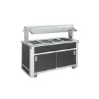 image of Atlas Metal BLC-4-BU 63" Buffet Style Cold Food Serving Counter, Ice-Cooled, (4) Pan