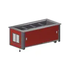 image of Atlas Metal BLC-4-RM-BU 63" Buffet Style Cold Food Serving Counter, Refrigerated, (4) Pan