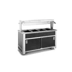 image of Atlas Metal BLH-5-BU 77" Buffet Style Hot Food Serving Counter, (5) Open Wells