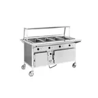 image of Atlas Metal CAHB-5 77" Hot Food Serving Counter with Heated Base, (5) Wells