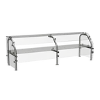 image of Atlas Metal CSG-2D Custom Sneeze Guard, 36-1/8"W, Single-Sided, Self-Service