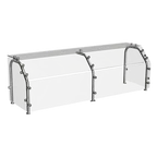 image of Atlas Metal CSG-3A Custom Sneeze Guard, 49-7/8"W, Single-Sided, Full-Service