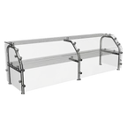 image of Atlas Metal CSG-4B Custom Sneeze Guard, 63-5/8"W, Single-Sided, Full-Service