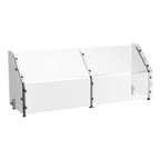 image of Atlas Metal CSG-4F Custom Sneeze Guard, 63-5/8"W, Single-Sided, Full-Service