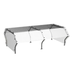image of Atlas Metal CSG-4M Custom Sneeze Guard, 63-5/8"W, Double-Sided, Self-Service