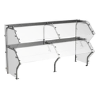 image of Atlas Metal CSG-6N Custom Sneeze Guard, 90-1/8"W, Double-Deck, Single-Sided
