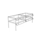 image of Atlas Metal DDLC-6 Double-Deck Display Case, with Fluorescent Lights