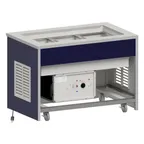 image of Atlas Metal INFHC-5 77" Mobile Hot/Cold Unit, (5) 12" x 20" pan capacity