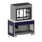 image of Atlas Metal INFPT-3 50" Mobile Cold Food Pass Through Unit w/ Open Cabinet Base