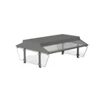 image of Atlas Metal OSDC-X-6 Buffet Canopy Sneeze Guard, 90-3/4"W, Double-Sided
