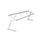 image of Atlas Metal SG-2 Sneeze Guard, 35-3/4"W, Single-Sided, Self-Service