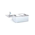 image of Atlas Metal WSB-19 Drop-in Water Station with Ice Bin, 60 lb Capacity 
