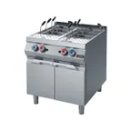 image of Axis AX-GPC-2 Double Tank Gas Pasta Cooker w/ 21 Gallon, Manual Water Fill, 100.000 BTU