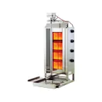 image of Axis AX-VB4 46" Gas Gyro Machine/Vertical Broiler w/ (4) Infrared Burners, 176 lbs Capacity, 44.382 BTU