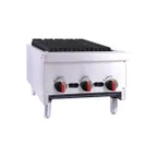image of BakeMax BACGG18-2 18" Countertop Gas Radiant Charbroiler w/ (1) Burner, 30.000 BTU