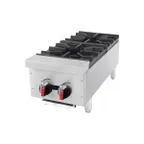 image of BakeMax BAFA2M-12 12" Countertop Gas Hotplate with (2) Burners, Manual Controls,  60.000 BTU