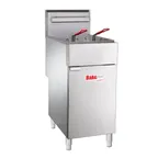 image of BakeMax BAKEG40 15" Full Pot Floor Model Gas Fryer w/ 40-lb Capacity, Twin Baskets, Millivolt