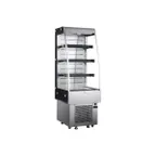 image of BakeMax BMGG024 24" Vertical Refrigerated Display Case, Stainless Steel, 3 Shelves, 8.8 cu. ft.