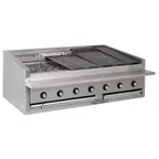 image of Bakers Pride L-60RS-C 60" Low Profile Countertop Gas Radiant/Lava Rock Charbroiler, 195.000 BTU