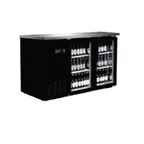 image of Serv-Ware BB2-24G-HC 49" 2 Section Back Bar Cooler with Glass Door