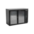 image of Beverage Air BB48HC-1-G-B-27 48" Two Section Back Bar Cooler with Glass Door, 12.4 cu. ft.