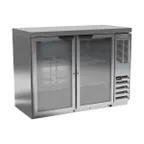 image of Beverage Air BB48HC-1-G-S-27 48" Two Section Back Bar Cooler with Glass Door, 12.4 cu. ft.