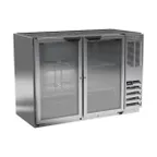 image of Beverage Air BB48HC-1-G-S 48" 2 Section Black Back Bar Cooler with Glass Door