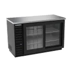image of Beverage Air BB58HC-1-GS-B 59" 2 Section Black Back Bar Cooler with Glass Door