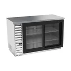 image of Beverage Air BB58HC-1-GS-S 59" 2 Section Black Back Bar Cooler with Glass Door