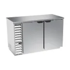 image of Beverage Air BB58HC-1-S 59" 2 Section Black Back Bar Cooler with Solid Door